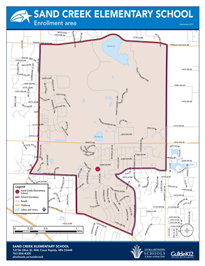 Sand Creek enrollment area map 